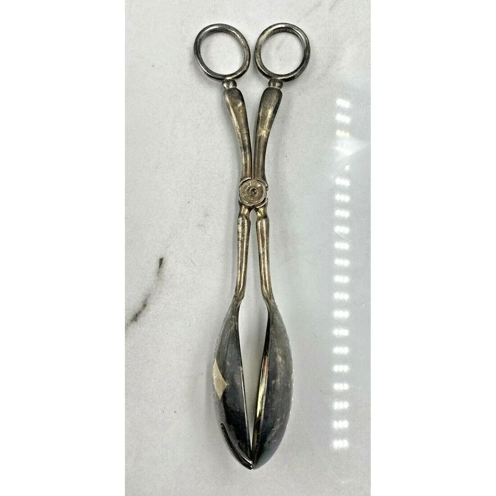 Vintage Serving Spoon Tongs Salad Pasta 10
